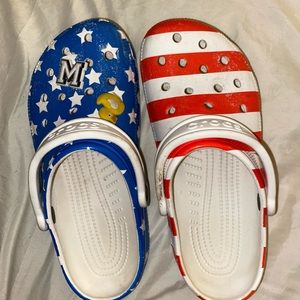American flag crocs
